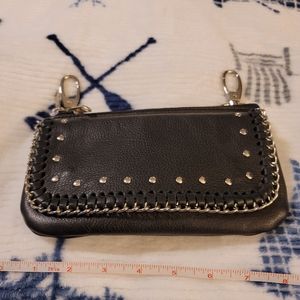 Leather Hipbag/ Clutch/ Wristlet